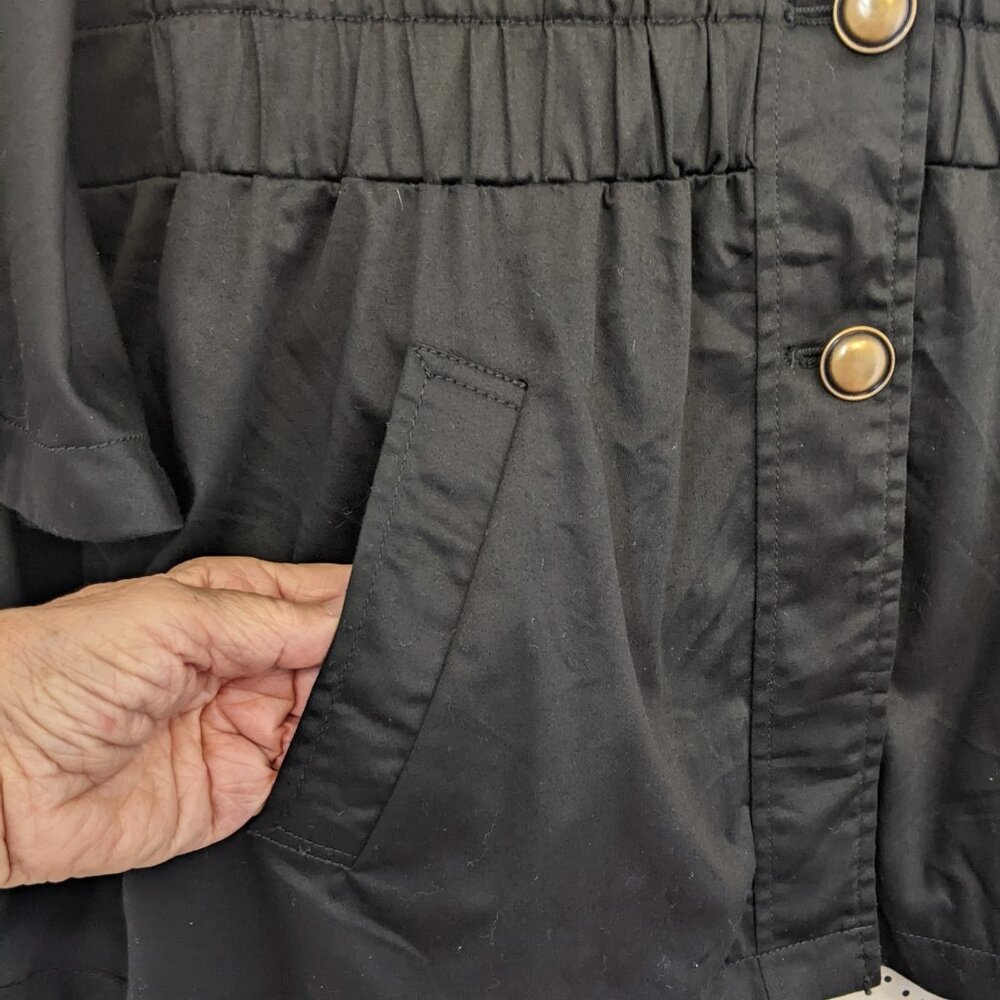 Ambition Womens XL Jacket Windbreaker Pockets Lined Jacket Batwing Sleeves - Picture 3 of 11